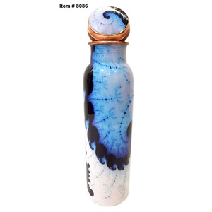 Green Painted With logo Pure Copper Water <b>Bottle</b> Suppliers of Printed Copper Water <b>Drinking</b> <b>Bottle</b> at Low Price - Product Image 2