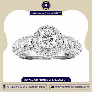 ต่างหูเพชรทองคำขาว10K ดีไซน์คลาสสิกพร้อมบรรจุภัณฑ์ของขวัญ - Product Image 2