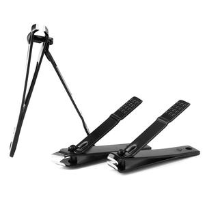 Coupe-ongles professionnel, en acier inoxydable, pour soins de beauté, pour faux-ongles, extensions pour les doigts, noir, avec lime - Product Image 6