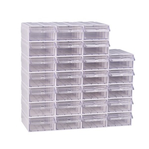 Wholesale Price White Adjustable clear <strong>Stackable</strong> <strong>Plastic</strong> <strong>Drawer</strong> for Warehouse Small Parts Storage Organizer - Product Image 6