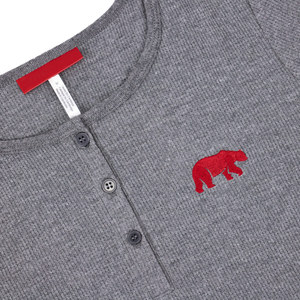 Trẻ Em Chàng Trai Mùa Thu Màu Xám Waffle Nhiệt Bắc Âu Đồ Ngủ Với Động Vật In Quần Cho Trẻ Em - Product Image 3