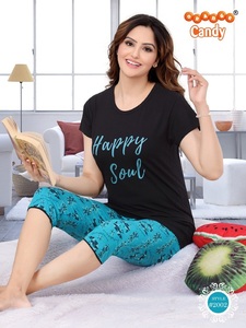 Conjunto de pijama de manga corta para mujer, traje de noche Sexy, bonito - Product Image 4