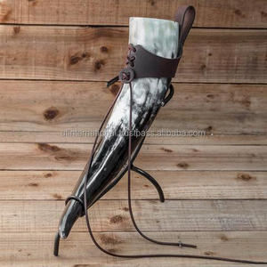 บัฟฟาโลดื่มฮอร์นเหล็กและหนังยืนและผลิตภัณฑ์จากธรรมชาติที่มีขัดหมีดื่มฮอร์น - Product Image 6