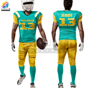 Uniforme de Fútbol Americano Formula1 Industries, Sublimado, Transpirable, Anti-UV, de Secado Rápido, con Nombre del Equipo Personalizado, Juego Completo - Product Image 1