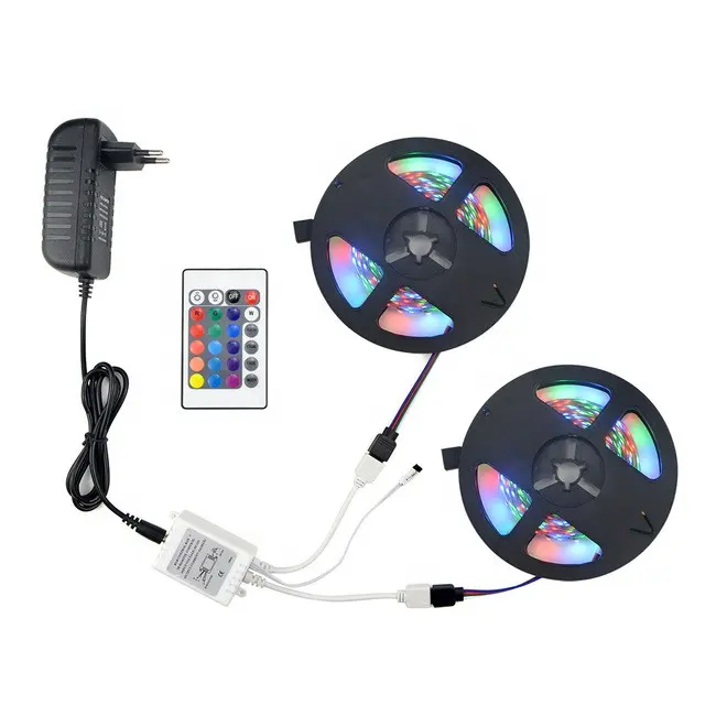 Uvc led kit de bande, l'équipe spéciale a mené le kit de bande, 48 a mené la lumière de voiture kit télécommande étanche knight rider bande lumineuse 7 couleurs