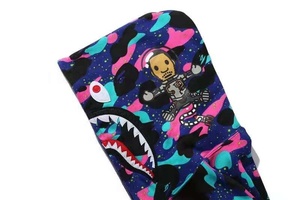 Venta al por mayor de alta calidad Heavy Fleece Shark Hoodie Unisex Full Zip Up Bape Hoodies para hombres Sudadera con logotipo personalizado - Product Image 4