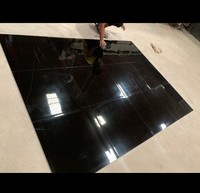 Faak — carreaux en porcelaine Super noir/vernis, disques polis, style marbre noir, usine