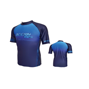 MARIUM เสื้อแรชการ์ดแขนสั้นผู้ชาย สีน้ำเงิน 84% โพลีเอสเตอร์+16% สแปนเด็กซ์ - Product Image 1