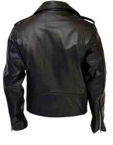 Chaqueta de cuero de buena calidad para hombre, chaqueta en línea de cuero, Color sólido - Product Image 3