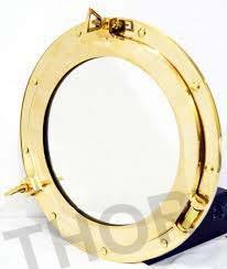 12 \ "nautique maritime en laiton hublot fenêtre verre rond rond salle de bain maquillage miroir maison article décoratif cadeau pour dames - Product Image 3