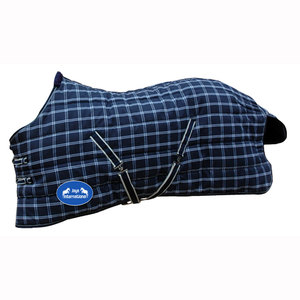 Alfombras de <span class=keywords><strong>caballos</strong></span> estables, cuello estándar, Color rojo, cuadros con cuello de lana gris, encuadernación gris, 200 gramos, cierre rápido Doble - Product Image 4