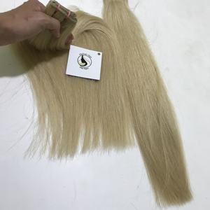 Venta al por mayor 100% Raw Vietnam 613 Virgen Cabello humano Doble dibujado Rubio europeo Trama de pelo 613 Paquetes rectos de alta calidad humano - Product Image 4