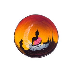 Logo personnalisé bols en noix de coco laqués vaisselle en céramique durable assiettes Camping artisanat technologie Free Made Vietnam - Product Image 6