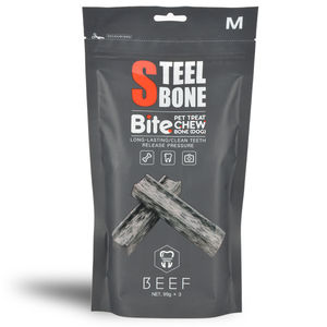 Os à mâcher pour chien en acier écologique avec saveur de bœuf 99gr X 3 PCS - Product Image 1