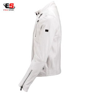<b>Men's</b> Casual Winter <b>Jacket</b> Zipper Closure High Quality Cow Skin Leather Stand Collar Stylish Eco-Friendly Breathable Windproof - Product Image 2