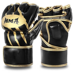 2021ที่มีคุณภาพสูงครึ่งนิ้วมวยถุงมือ Mma หนังเทียม - Product Image 3