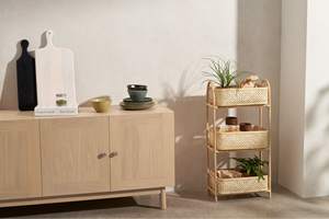 Panier de rangement à 3 niveaux, panier en rotin et en bambou naturel, vente en gros, fabriqué au Vietnam - Product Image 2