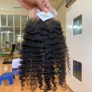 Fermeture en dentelle birmane bouclée Hd 8-30 pouces, 100% cheveux bruts vietnamiens non traités, extensions en paquet birman bouclés avec fermeture - Product Image 3