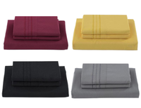 Drap de lit King Size, blanc, gris et rouge, rafraîchissant, 4 pièces, livraison directe depuis l'usine, 2022