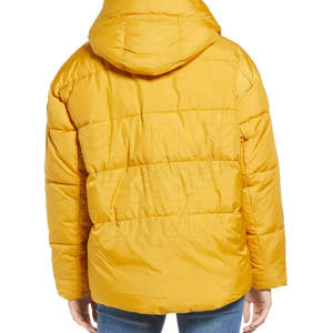 Veste matelassée pour femmes avec poches avant Logo/design personnalisé Tissu tissé respirant Finition élégante Vestes d'hiver - Product Image 3