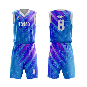Uniformes de basket-ball pour hommes personnalisés en gros d'usine maillots imprimés par sublimation conception de logo maillots de basket-ball pour hommes compétitifs - Product Image 2