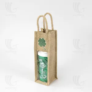 صديقة للبيئة القش الجوت زجاجة حامل حقيبة ، حقيبة يد وظائف متنوعة حقيبة شاطئية الجملة صنع في فيتنام