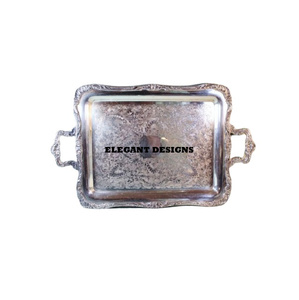 Plat de service de luxe design de qualité supérieure, plateau de table en laiton fait à la main, plateaux de service décoratifs, Offre Spéciale de taille personnalisée - Product Image 5
