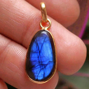 Violet naturel labradorite bracelets pierres précieuses bougeoir argent lettre pendentif 925 en argent sterling lunette ébauches pendentif - Product Image 2