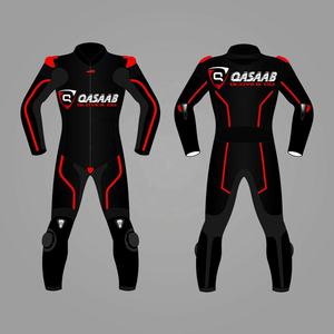 Combinaison OEM professionnelle en cuir PU style moto de course Protection respirante personnalisée pour adultes - Product Image 1