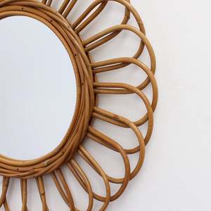 VietNam Hot Selling Wicker Natural <b>Rattan</b> Decor <b>Mirror</b> Wholesale from King Craft Viet Supplier - Product Image 3