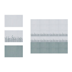 Blocs de pierre grise design carreaux muraux en céramique émaillée brillante 300x450mm - Product Image 3