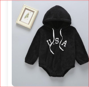 Barboteuse à capuche pour bébé, barboteuse en coton, à la main et sans jambes - Product Image 2