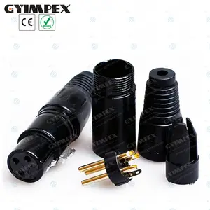 China fabrik 3/4/5Pin Female And Male Microphone Material Jack Cable Protector DMX XLR Plug Connector EP3