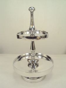 Aluminum Hammered <b>3</b>-<b>tier</b> Server <b>Cake</b> <b>Stand</b> - Product Image 6