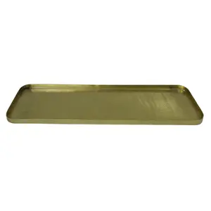 Suministros para restaurantes y hoteles, elegante cepillo Chapado en latón, hierro, Metal, bandeja para servir alimentos para bodas, hecha a mano, personalizada - Product Image 1