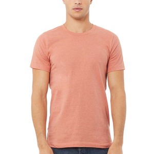 BELLA + CANVAS - Tri-blend Tee - 3413 - Brick Tri-blend T Shirts Hombres Naranja Sólido Algodón puro Cuello redondo Camiseta - Product Image 2
