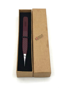 แหนบต่อขนตาแบบตรงเคลือบด้วยผงไวน์อุปกรณ์เสริมความงามติดโลโก้แบบกำหนดเองสไตล์ใหม่ - Product Image 4