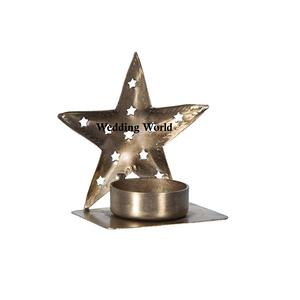 Portavelas de Metal con forma de estrella, portavelas de diseñador hecho a mano, portavelas de hierro decorativo de Navidad de alta calidad - Product Image 1