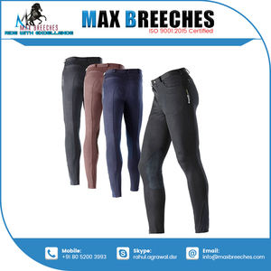 Cómodos pantalones de montar a caballo Jodhpurs con logotipo personalizado para mujer con impresión de silicona a la venta productos para caballos - Product Image 3