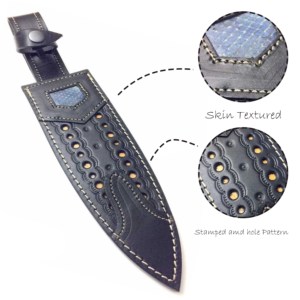 OEM Price Factory Product 2021 Hot Selling Rich Grain Leather <b>Sheath</b> <b>for</b> Double Edge Blade <b>Knives</b> Hunting <b>Knife</b> Outdoor Camping - Product Image 2