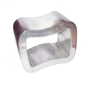 Taburete lateral decorativo hecho a mano, taburete de aluminio niquelado para el hogar, Hotel, sala de estar, muebles al por mayor - Product Image 1