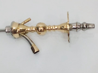 Tige de chicha égyptienne de luxe en laiton massif laqué, type courbé en cuivre et acier inoxydable, gravée à la main, design traditionnel, vente en gros