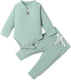 Pijamas Unisex acanalados de algodón orgánico 100%, conjuntos de pijama certificados GOTS Oekotex, botón corto con cremallera, estilo occidental, pie de bebé - Product Image 4