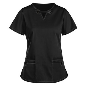 Personalizado de los proveedores de alta calidad uniforme de enfermera de matorrales médicos elástico Spandex uniformes Medico uniformes exfoliantes - Product Image 1
