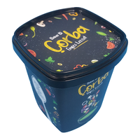 Gobelets micro-ondables de 14 oz au design spécial, couvercles réutilisables, contenants à soupe en plastique, couleur et logo personnalisés, pour les voyages, à emporter à la maison