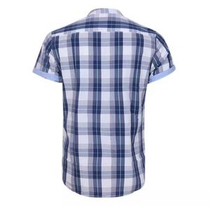 เสื้อเชิ้ตลายสก๊อตของผู้ชาย,คอตตอน100% แขนสั้นลำลองจากบังกลาเทศ - Product Image 2