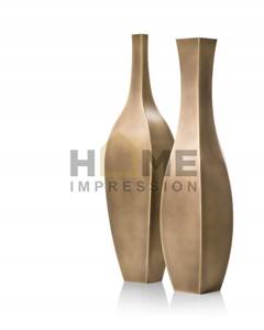 Tall Metal Events & Parties Wear Luxury Color Powder Coated Flower <b>Vase</b> Shiny <b>Gold</b> Metal Antique Decorative Flower <b>Vases</b> - Product Image 1