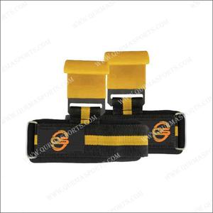 Sangles de musculation robustes et respirantes en néoprène, réglables, antidérapantes, avec crochets automatiques pour l'entraînement en salle de sport – Vente en gros - Product Image 4