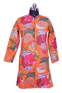 Kantha เสื้อเบลเซอร์ Kantha ผ้าห่มวินเทจสำหรับผู้หญิง,เสื้อแจ็คเก็ตโอเวอร์โค้ทผู้หญิงสไตล์พื้นเมืองเสื้อแจ็กเก็ตแขนเสื้อกลับด้านได้ - Product Image 2