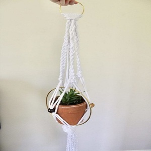 Meilleur prix jardinières en macramé faites à la main intérieur extérieur suspendu Pot cintres pour la maison jardin et Restaurant décor - Product Image 1